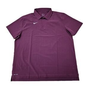 Nike Coaches Dri-FIT Polo Shirt Mens 2XL Short Sleeve Red CW3434